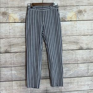 TopShop pants. Navy & Cream. Gingham look